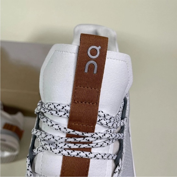 On Running Women's White and Brown Sneakers - Picture 4 of 5